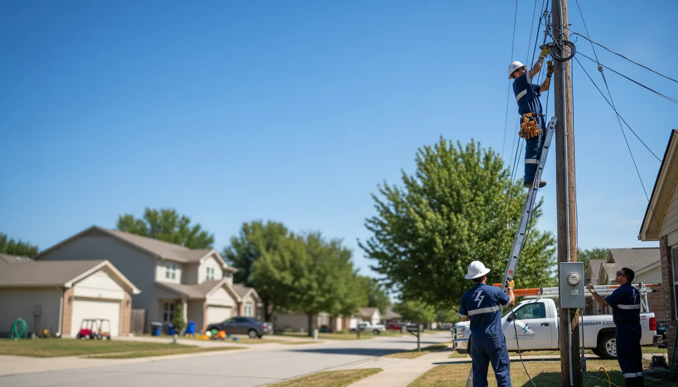 Residential electrician providing installation services in Glen Oaks, NY